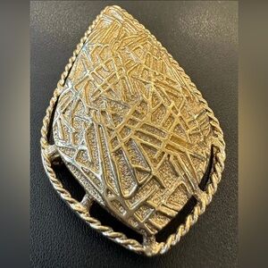 Vintage Large Gold Tone Tear Drop Shaped SARAH COVENTRY Pin Brooch or Pendant